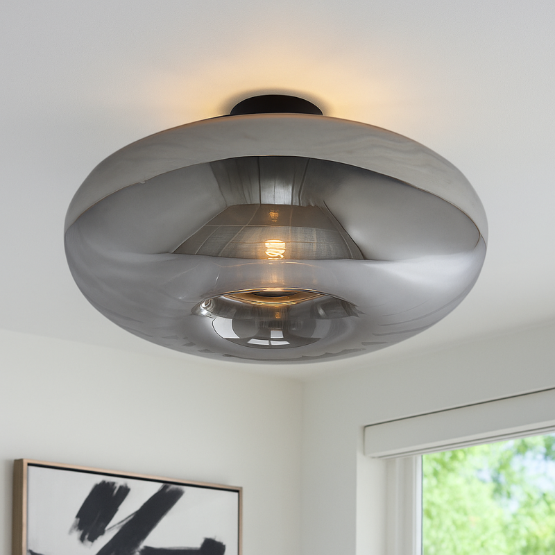 Design flush ceiling light grey, Eve