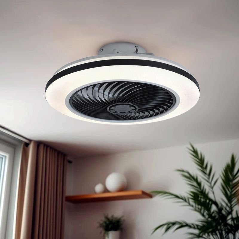 Modern ceiling fan black, Hale, 40W, 3000K LED, with remote control