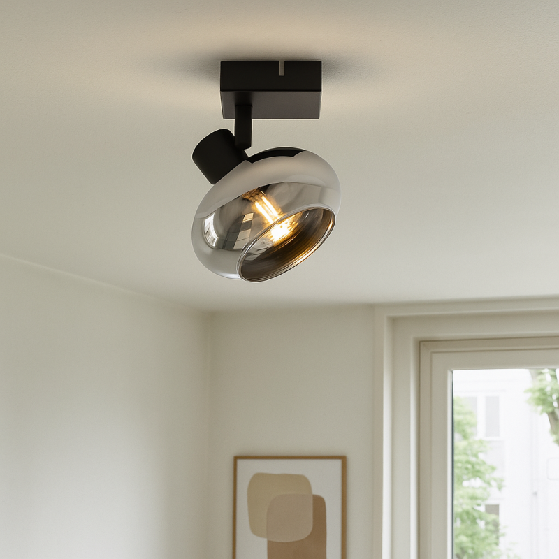 Design ceiling spotlight black, Skip
