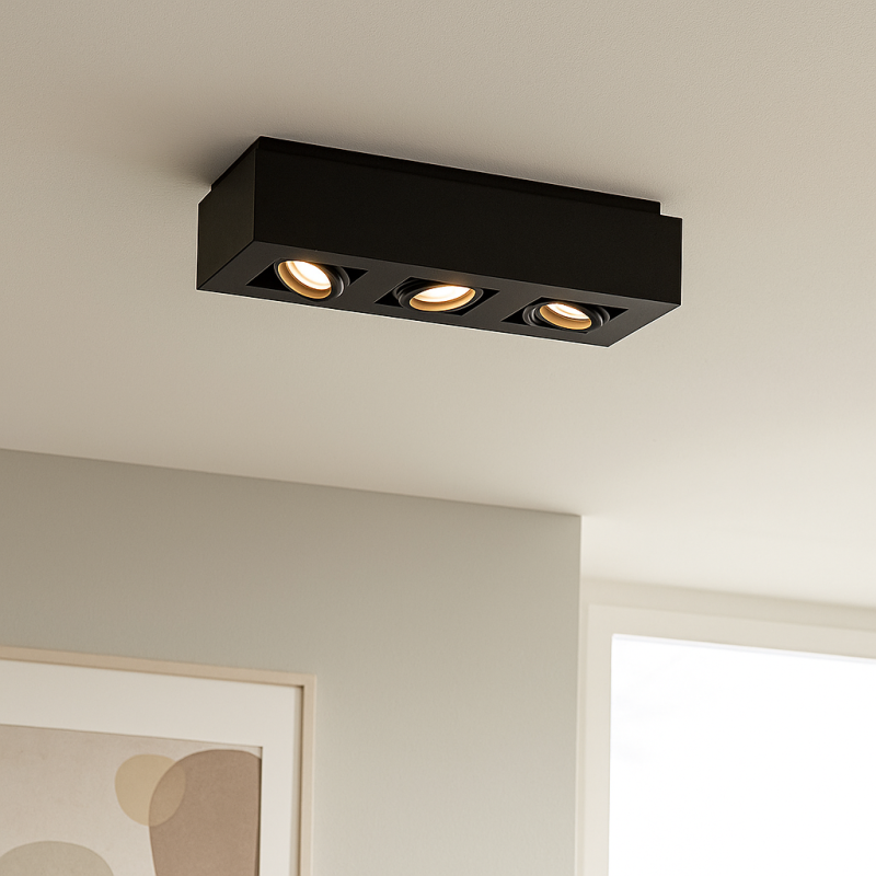 Modern surface mounted downlight black, Akira Modern surface mounted downlight black, Akira