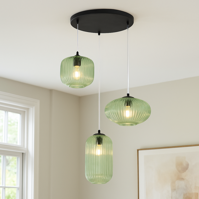 Retro pendant light green, Charlois