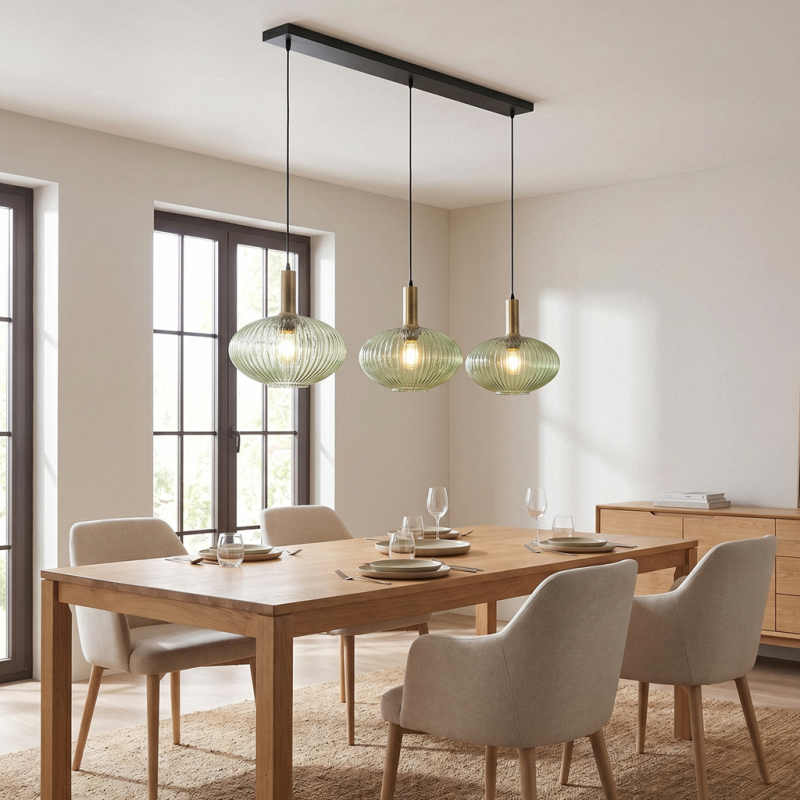 Retro pendant light green, Charlois