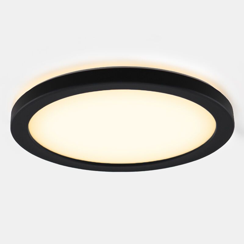 Plastic bathroom ceiling light black, Shivani, 8W, 3000K LED, IP44 Plastic bathroom ceiling light black, Shivani, 8W, 3000K LED, IP44