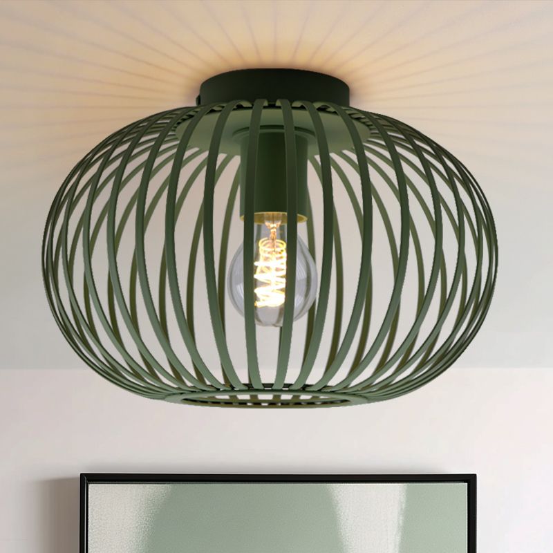Industrial flush ceiling light green, Lieve
