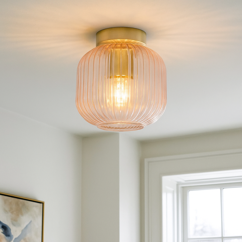 Retro ceiling light pink, Charlois