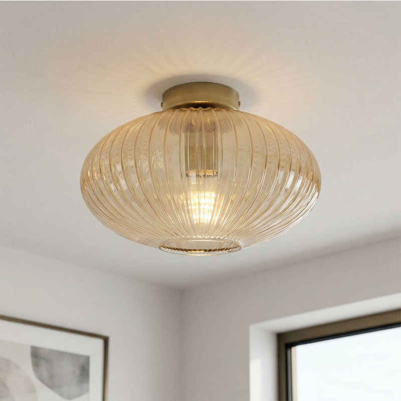 Design flush ceiling light amber, Charlois