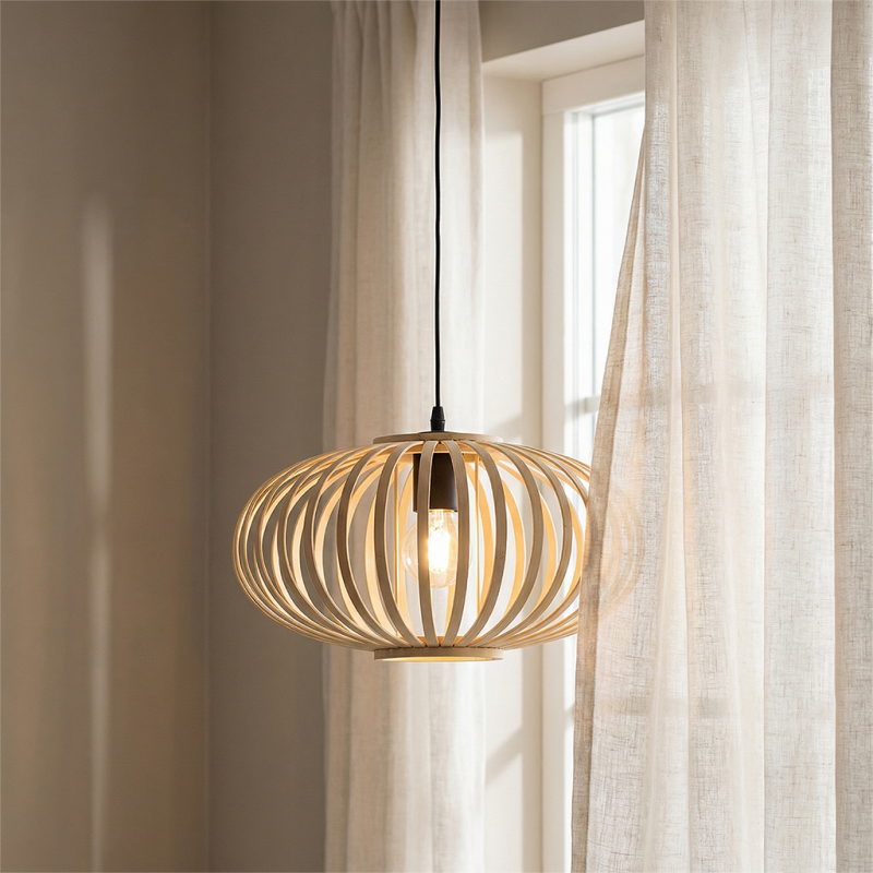 Bamboo pendant light brown, Lieve