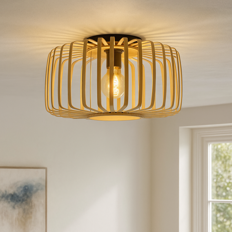 Bamboo ceiling light brown, Tina
