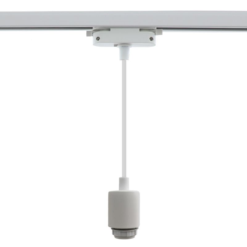 Plastic 1 phase track lighting spotlight white,
