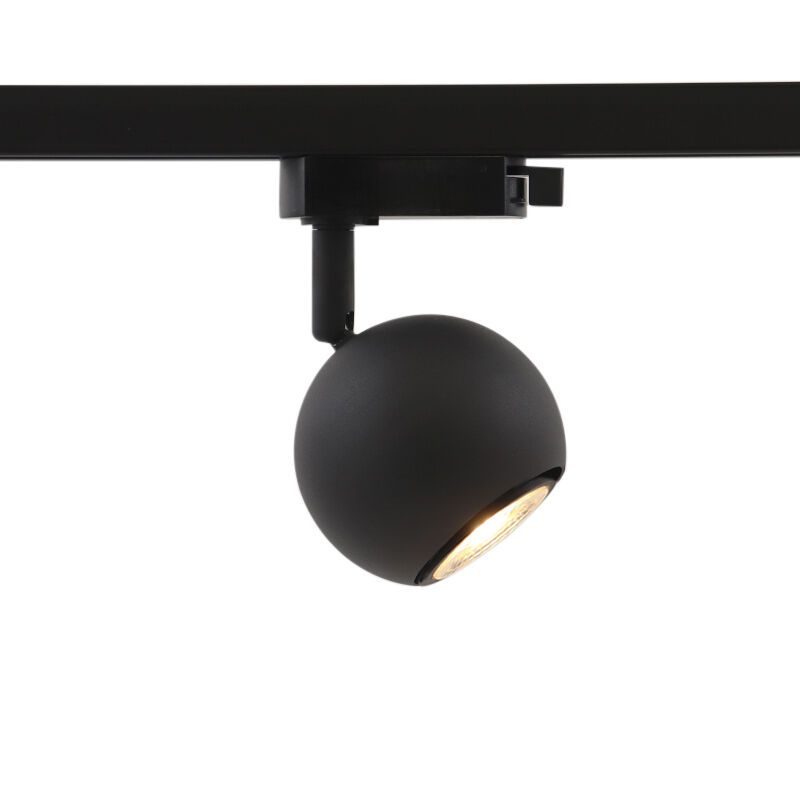 Modern 1 phase track lighting spotlight black, Alco