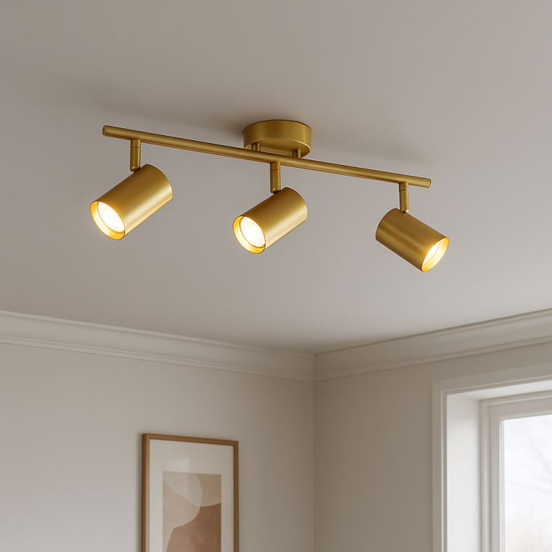 Modern ceiling spotlight brass, Elena