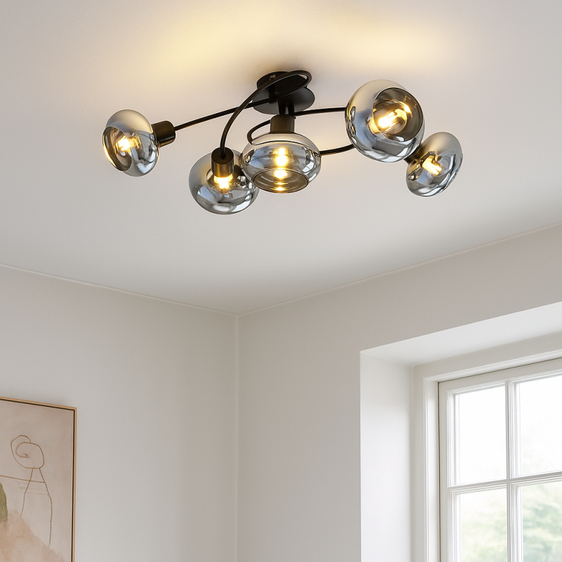 Design ceiling light black, Skip