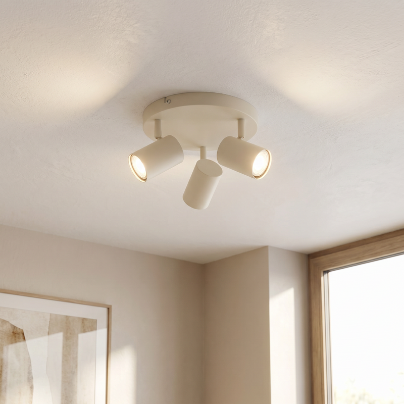 Modern ceiling spotlight beige, Elena