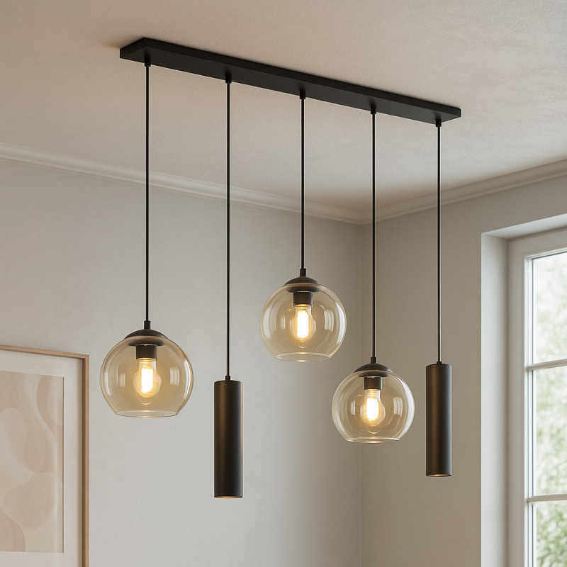 Modern pendant light black, Gianni