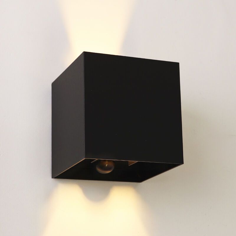 Up down wall light black, Dion, 6W, 2700K LED, IP54, motion sensor