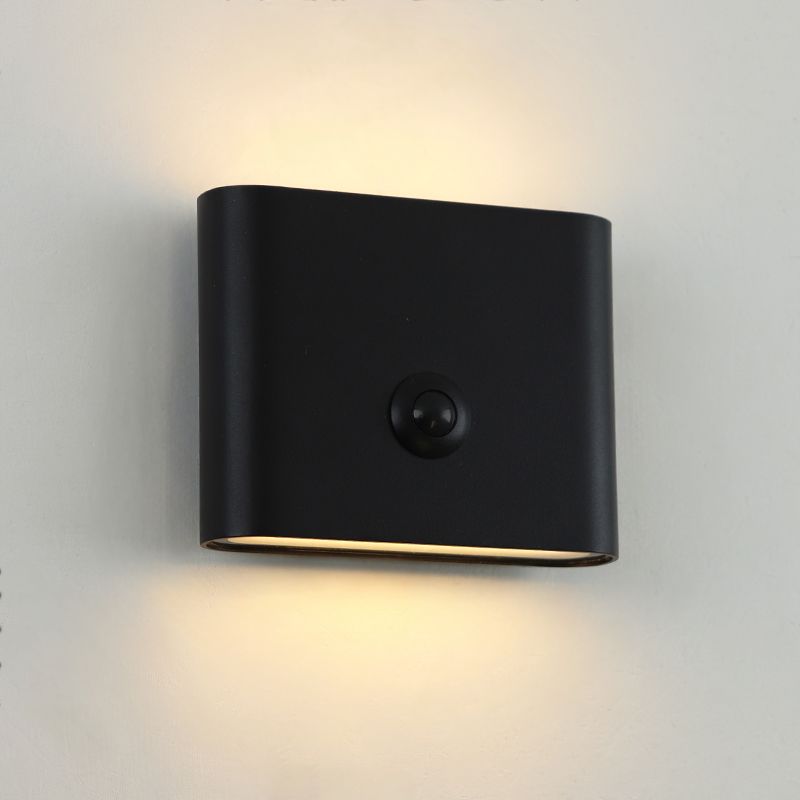 Modern rechargeable wall light black, Rodigo, 1W, 3000K LED, IP44
