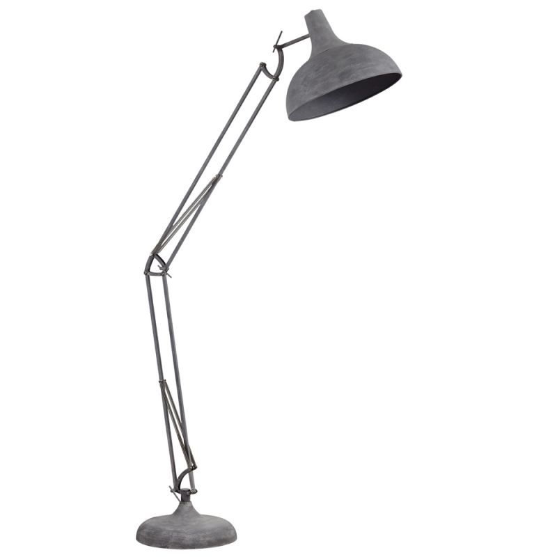 Industrial floor lamp grey, Hobbo
