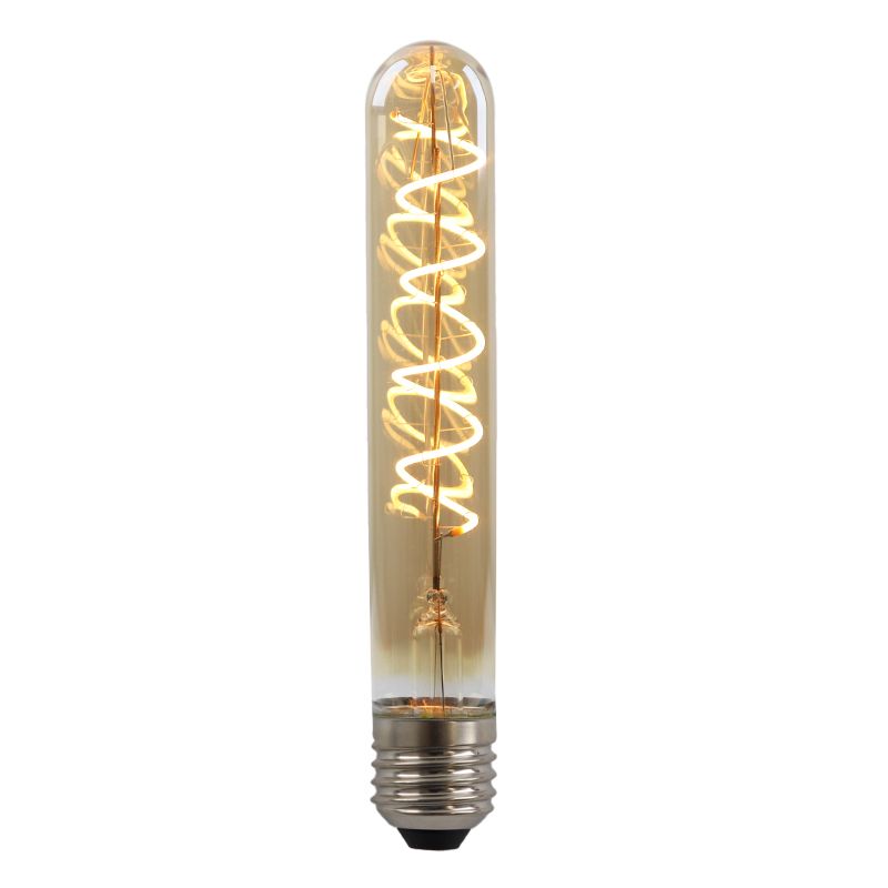 Dimmable Olucia E27 LED tubular bulb Damien, amber, 4W, 2200K Dimmable Olucia E27 LED tubular bulb Damien, amber, 4W, 2200K