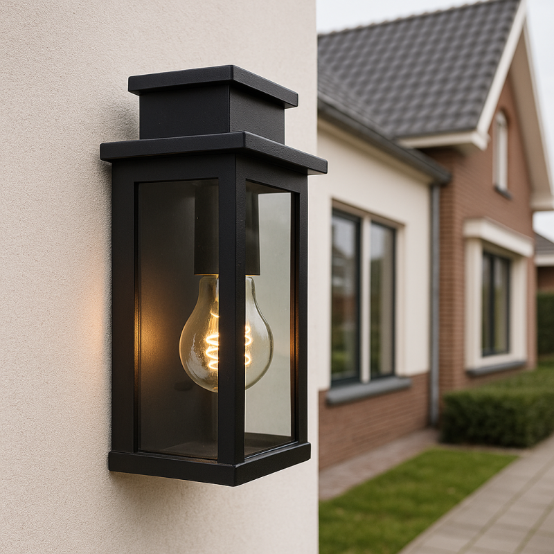 Modern outdoor light black, Jesca, IP44 Modern outdoor light black, Jesca, IP44