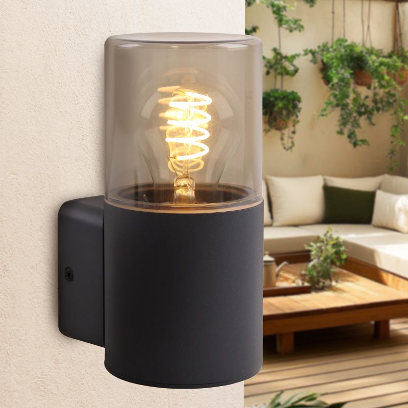 Modern outdoor light black, Sanel, IP44