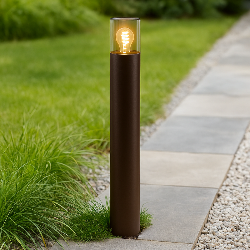 Modern outdoor light rust coloured, Sanel, IP44