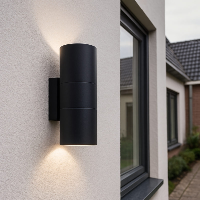 Modern outdoor light black, Pedro, IP44