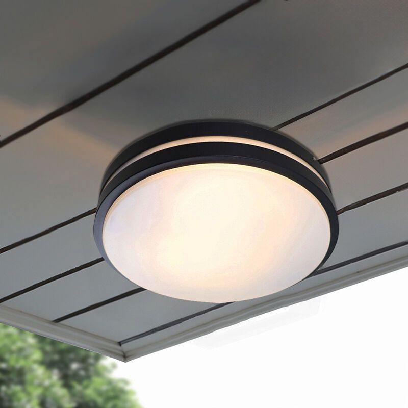 Plastic outdoor light black, James, IP44