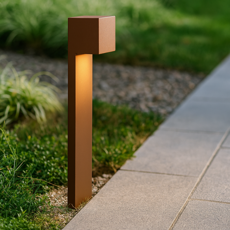 Modern outdoor light rust coloured, Corella, IP54