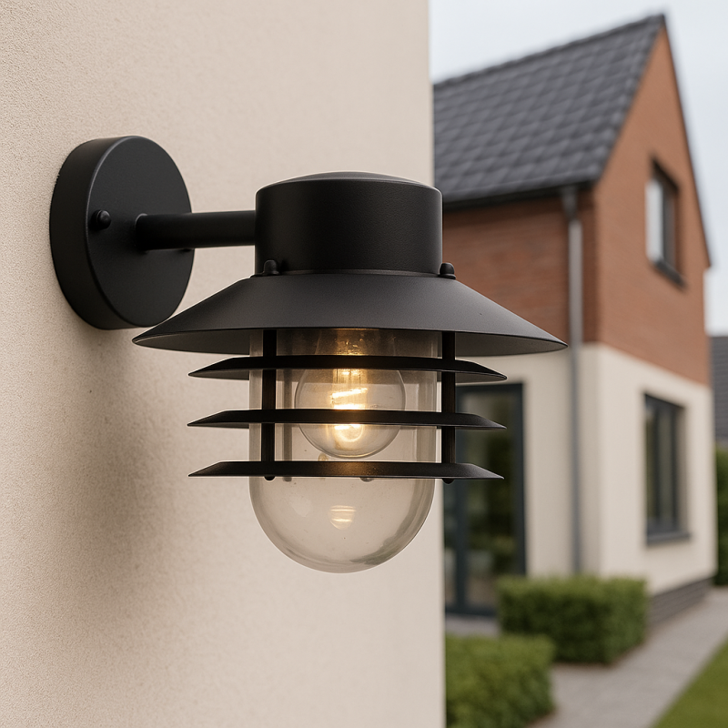 Stainless Steel outdoor light black, Felice, IP44