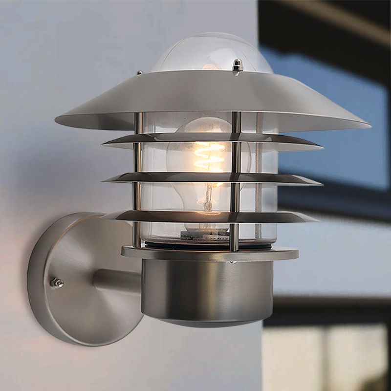 Stainless Steel outdoor light silver, Felice, IP44