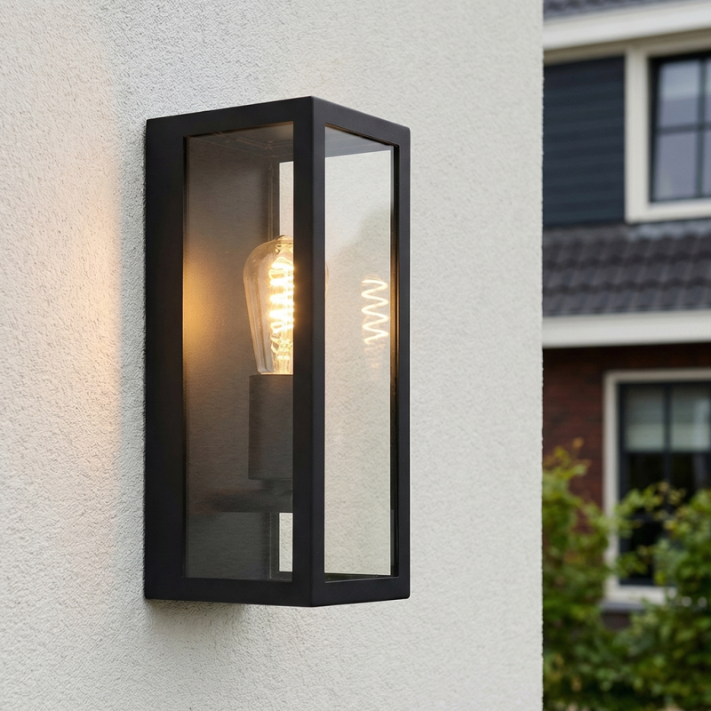 Modern outdoor light black, Senne, IP44