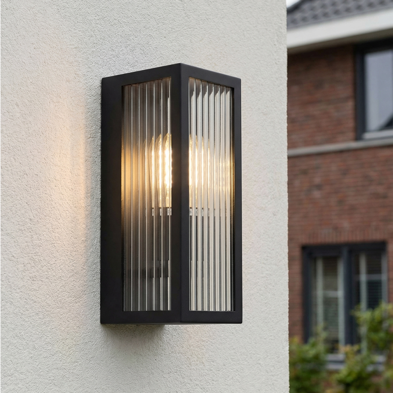 Modern outdoor light black, Senne, IP44