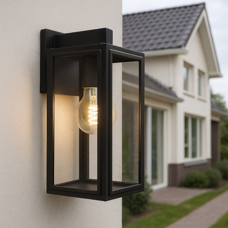 Modern outdoor light black, Sidney, IP44