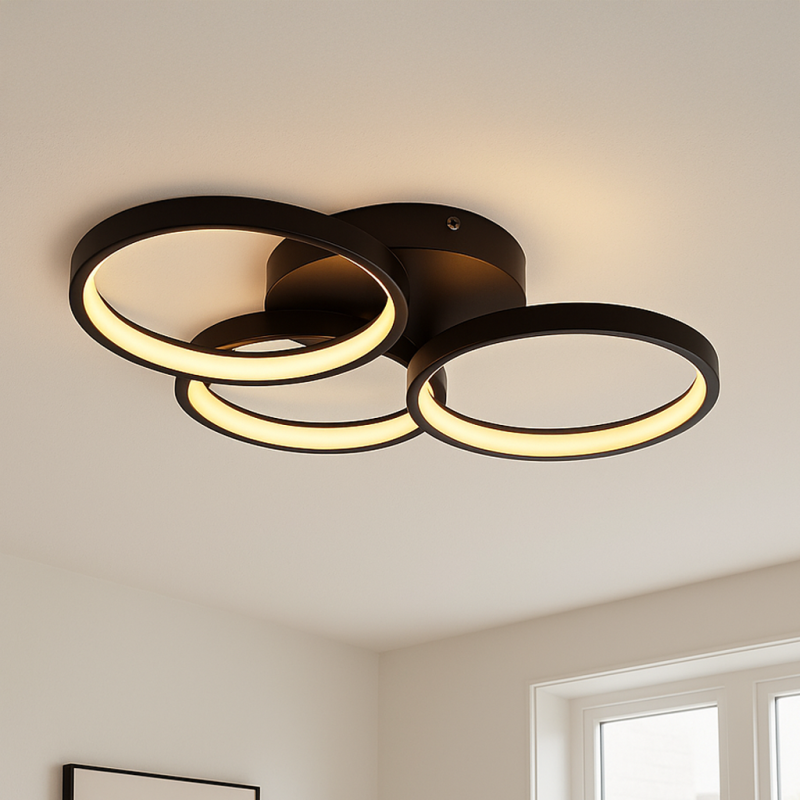 Modern flush ceiling light black, Giorgio Modern flush ceiling light black, Giorgio