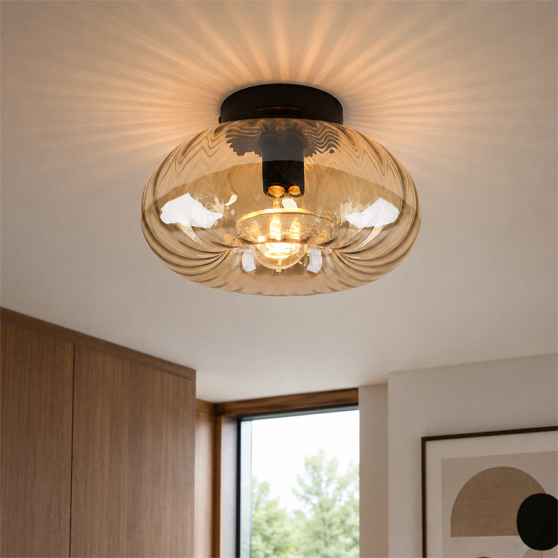 Retro ceiling light amber, Diane