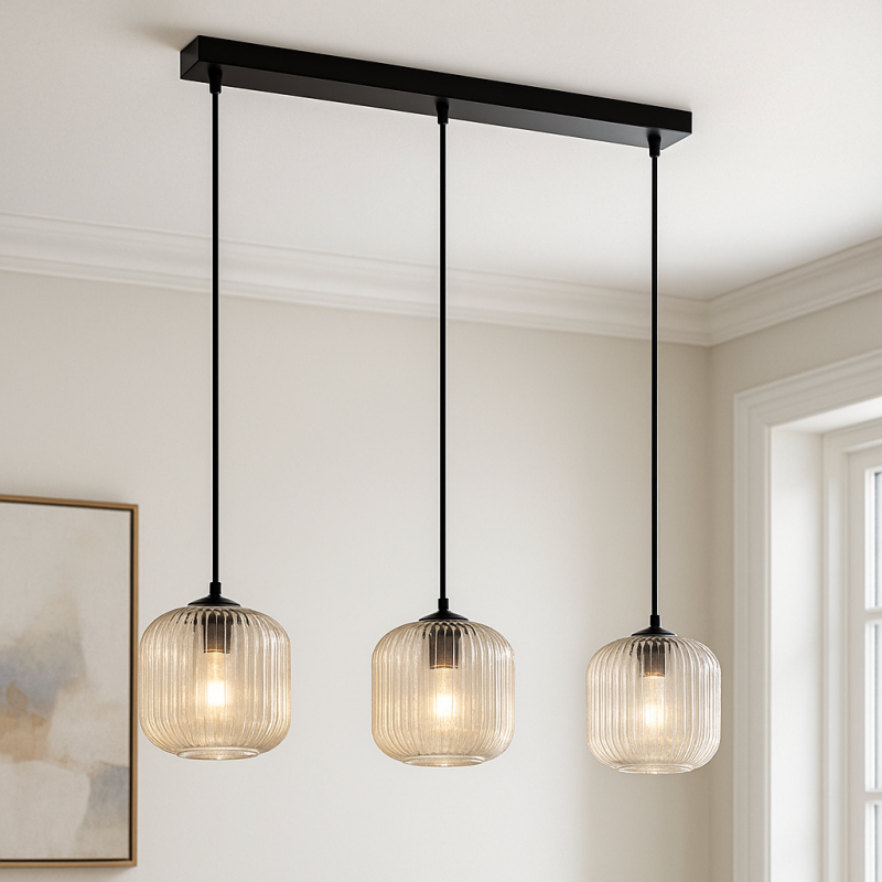 Design pendant light amber, Charlois