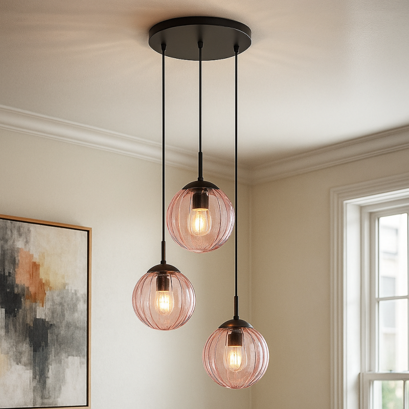 Retro pendant light pink, Rifka