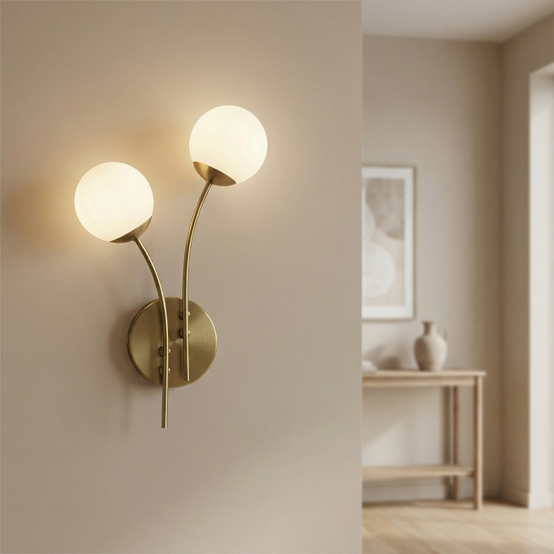 Design wall light brass, Stacy