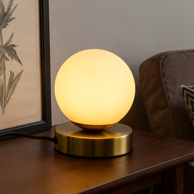 Design table lamp white, Stacy, with switch