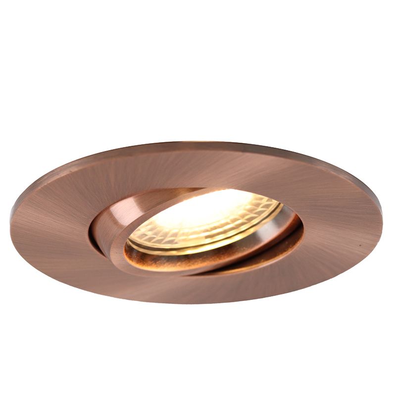 Modern bathroom recessed downlight copper, Jill, IP65
