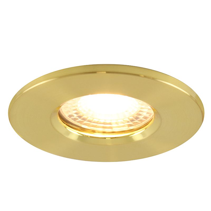 Modern bathroom recessed downlight brass, Jule, IP65