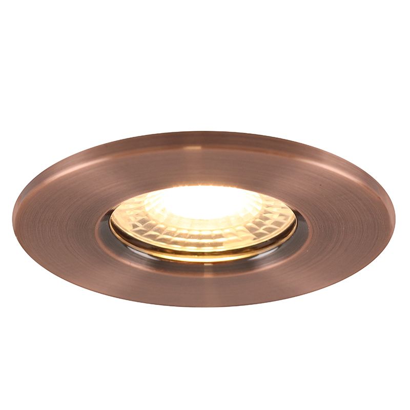 Modern bathroom recessed downlight copper, Jule, IP65