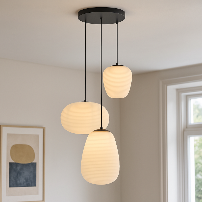 Modern pendant light white, Davide