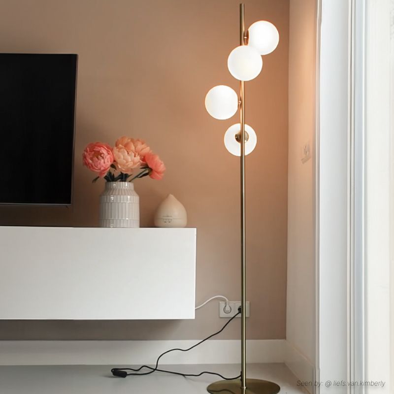 Design floor lamp white, Remo, with switch Design floor lamp white, Remo, with switch