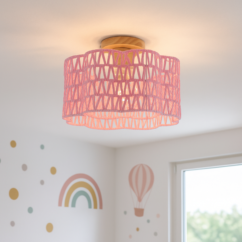 Paper ceiling light pink, Mickey Paper ceiling light pink, Mickey