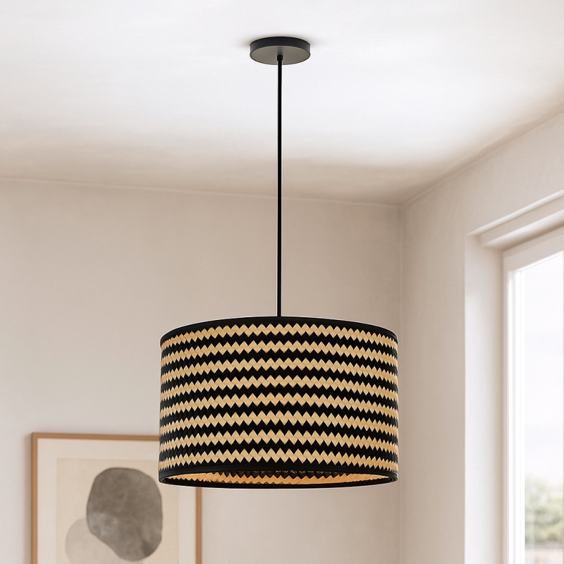 Bamboo pendant light black, Jildau