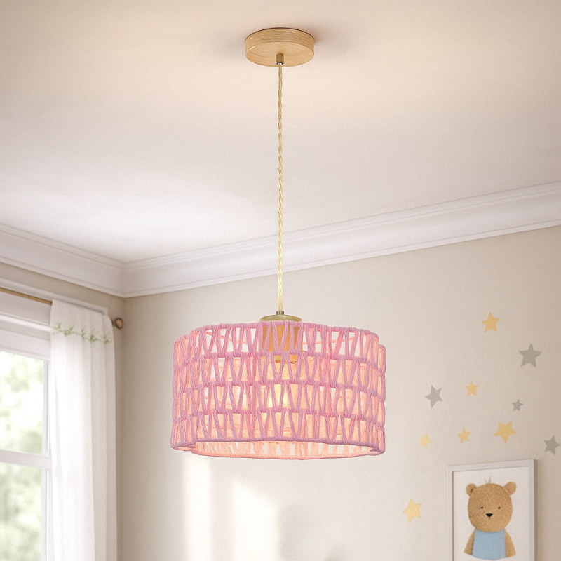 Paper pendant light pink, Mickey