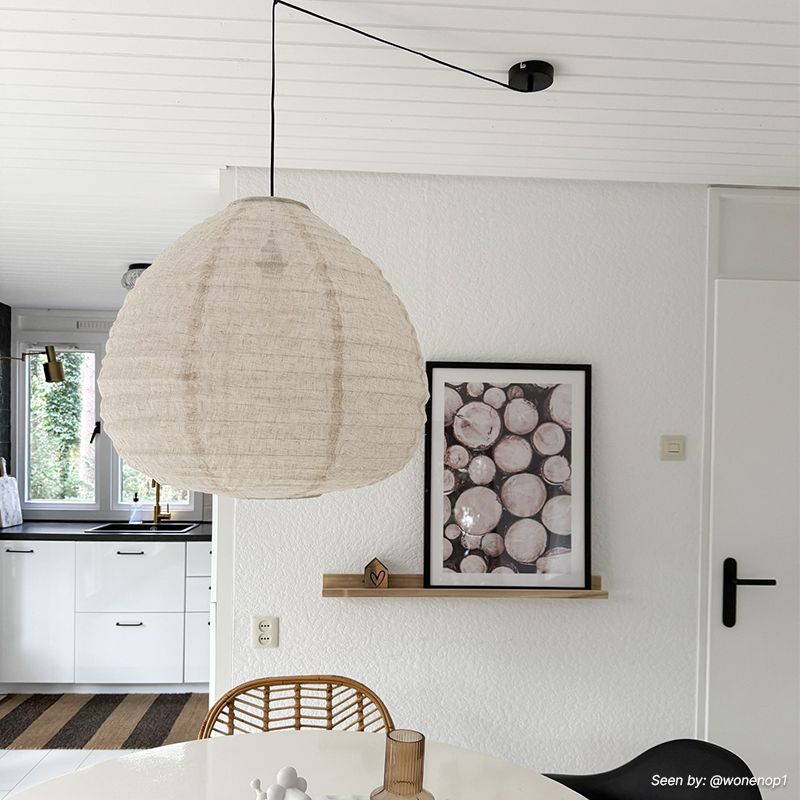 Rustic pendant light beige, Leila
