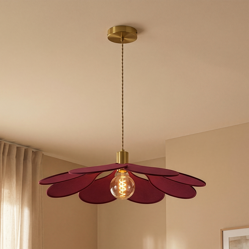 Rustic pendant light burgundy, Nena