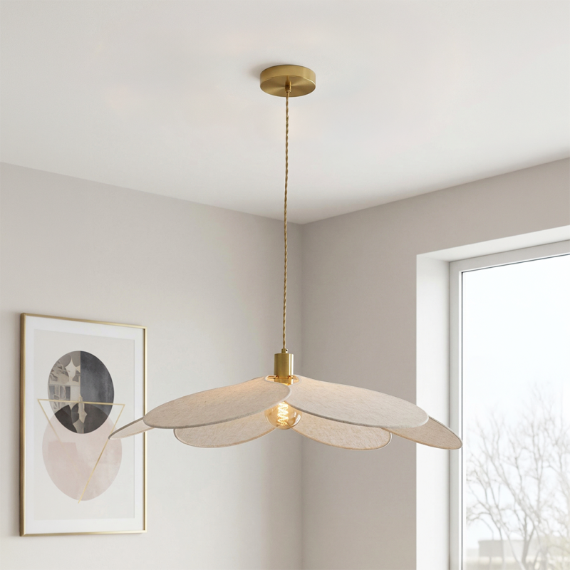 Rustic pendant light beige, Nena